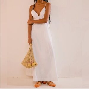 Free People Lovey Crochet Maxi Dress